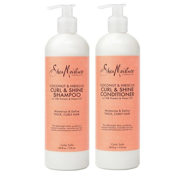 Shea Moisture Coconut & Hibiscus Shampoo & Conditioner, 24 floz., 2pk Sealed Box - Picture 3 of 9